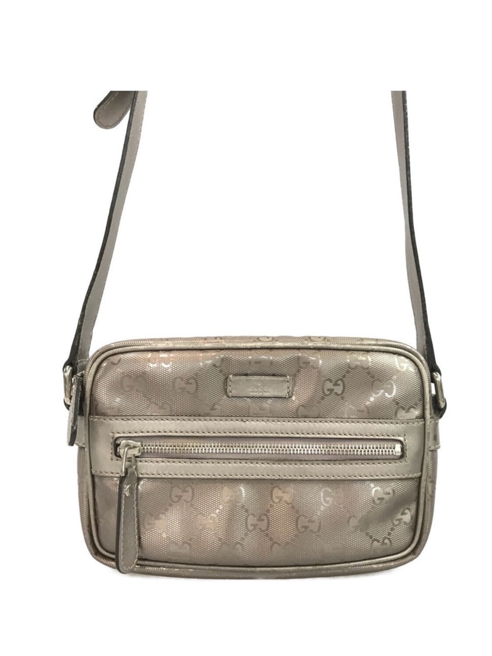 Gucci Metallic Taupe GG Monogram Crossbody